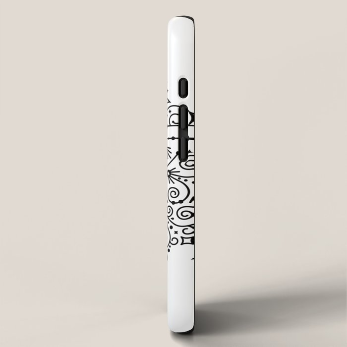 Lotus Blossom Mandala - Black Palette iPhone Case Gallery Image 2