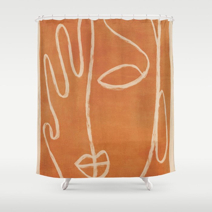 Abstract Face 25 Shower Curtain Gallery Image 1