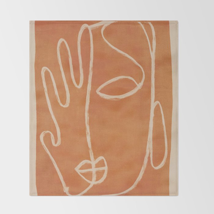 Abstract Face 25 Throw Blanket Gallery Image 2