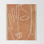 Abstract Face 25 Throw Blanket Gallery Image 2
