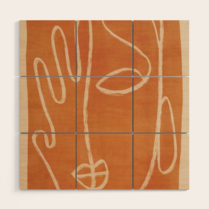 Abstract Face 25 Wood Wall Art Gallery Image 1