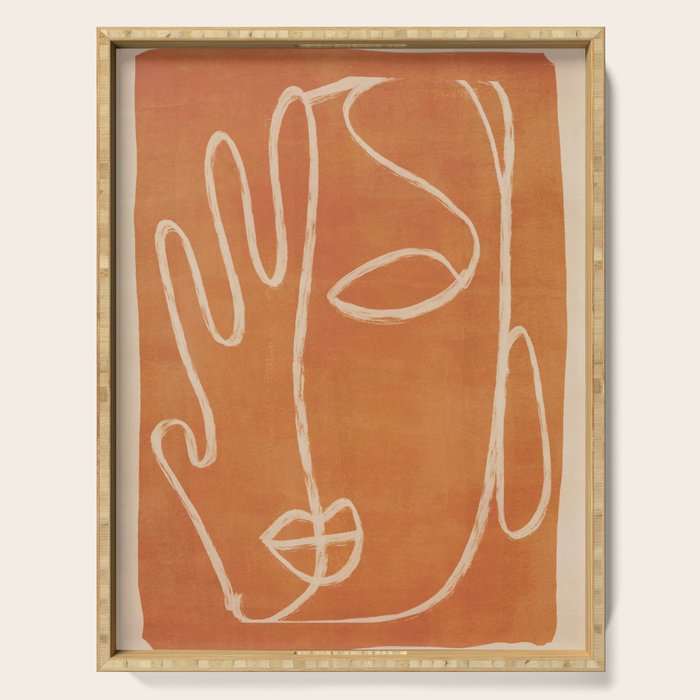 Abstract Face 25 Serving Tray Gallery Image 1