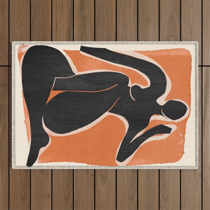 Abstract Art Female Figure 26 Outdoor Rug Gallery Image 1