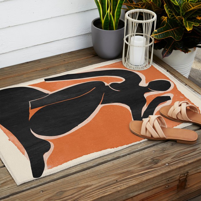 Abstract Art Female Figure 26 Outdoor Rug Gallery Image 2