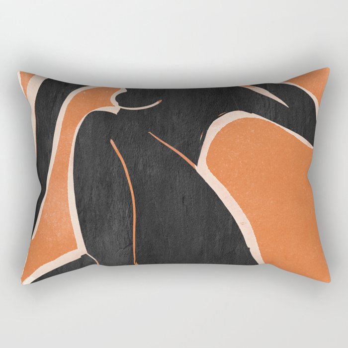 Abstract Art Female Figure 26 Rectangular Pillow Gallery Image 2