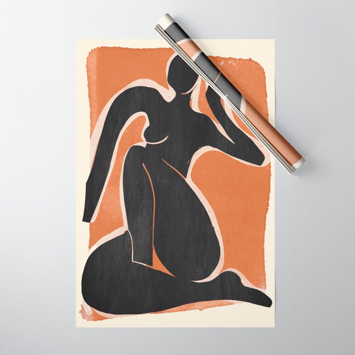 Abstract Art Female Figure 26 Wrapping Paper Gallery Image 1