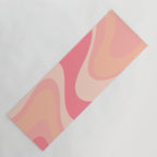 Blush Dream - Retro Pink Abstract Yoga Mat Gallery Image 1
