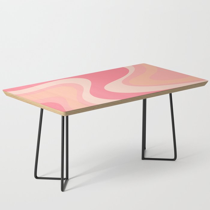 Blush Dream - Retro Pink Abstract Coffee Table Gallery Image 1