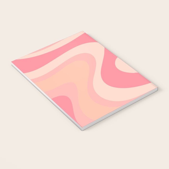 Blush Dream - Retro Pink Abstract Notebook Gallery Image 3