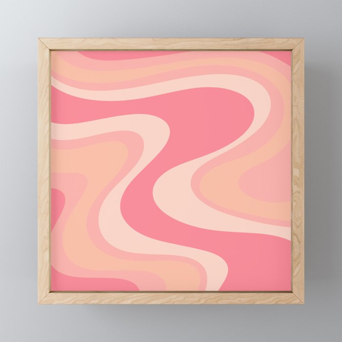 Blush Dream - Retro Pink Abstract Mini Art Print Gallery Image 1