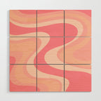 Blush Dream - Retro Pink Abstract Wood Wall Art Gallery Image 1