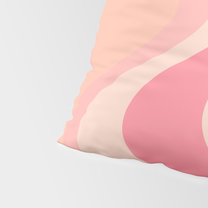 Blush Dream - Retro Pink Abstract Pillow Sham Gallery Image 4