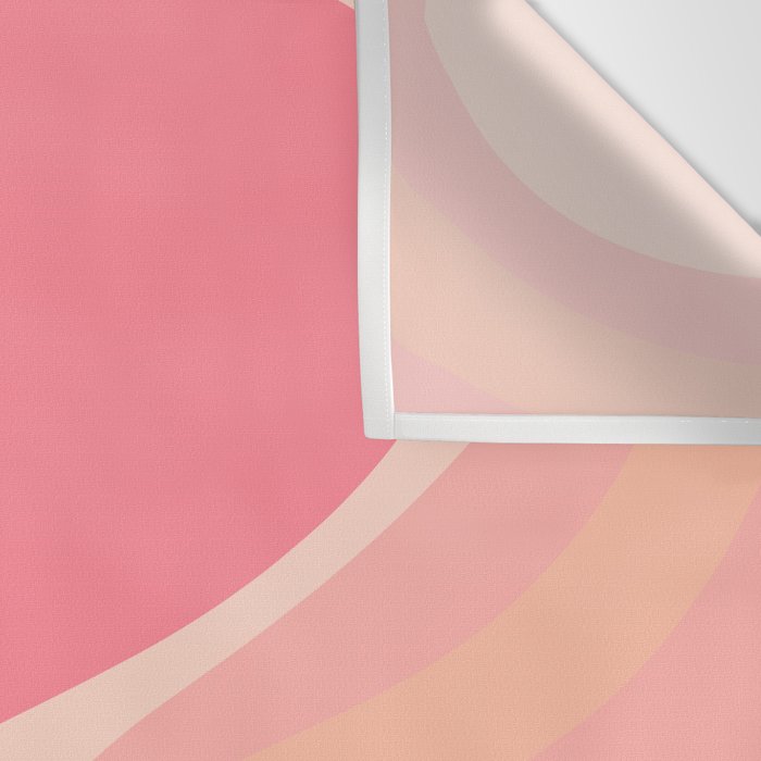 Blush Dream - Retro Pink Abstract Wall Tapestry Gallery Image 3