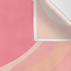 Blush Dream - Retro Pink Abstract Wall Tapestry Gallery Image 3