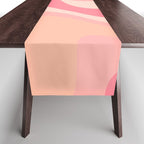 Blush Dream - Retro Pink Abstract Table Runner Gallery Image 1