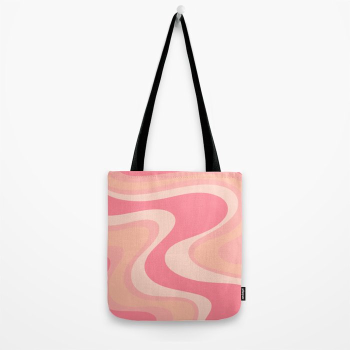 Blush Dream - Retro Pink Abstract Tote Bag Gallery Image 2