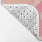 Blush Dream - Retro Pink Abstract Bath Mat Gallery Image 2