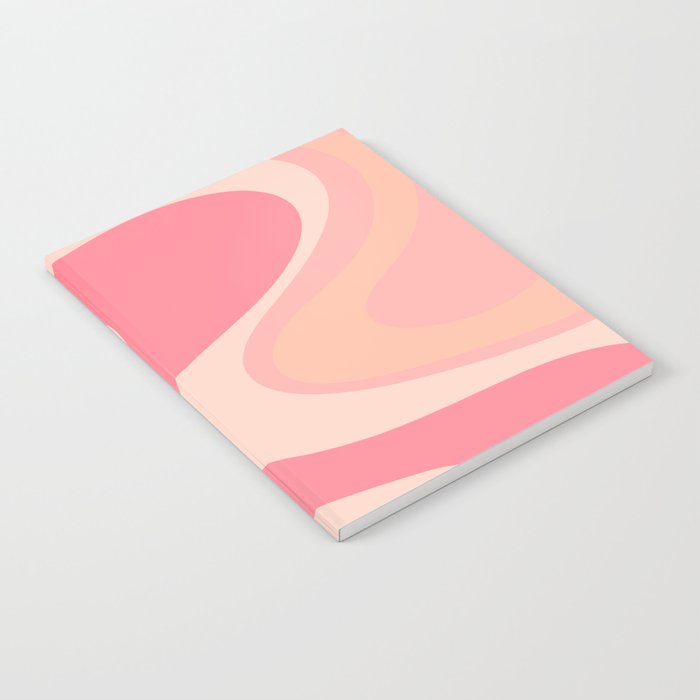 Blush Dream - Retro Pink Abstract Notebook Gallery Image 1