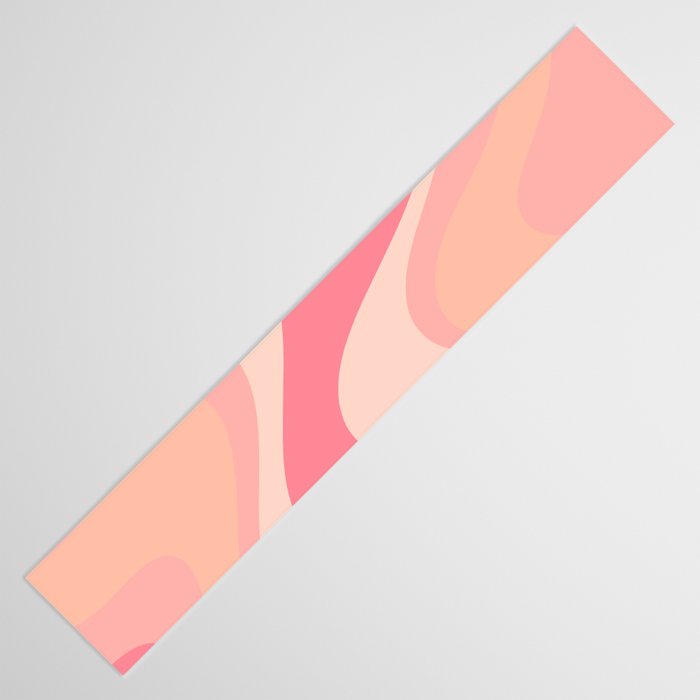 Blush Dream - Retro Pink Abstract Table Runner Gallery Image 3