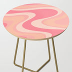 Blush Dream - Retro Pink Abstract Side Table Gallery Image 2