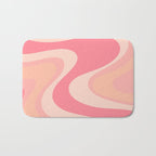 Blush Dream - Retro Pink Abstract Bath Mat Gallery Image 1