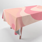 Blush Dream - Retro Pink Abstract Tablecloth Gallery Image 1