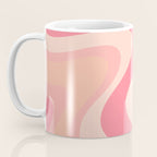 Blush Dream - Retro Pink Abstract Coffee Mug Gallery Image 3