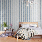 Navy Blue And Sage Green on White Wallpaper Gallery Image 3