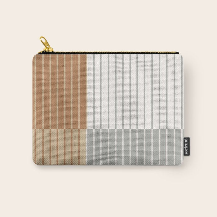 Color Block Line Abstract LXXVI Carry All Pouch Gallery Image 1