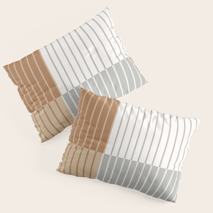 Color Block Line Abstract LXXVI Pillow Sham Gallery Image 3