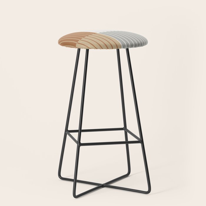 Color Block Line Abstract LXXVI Stool Gallery Image 1