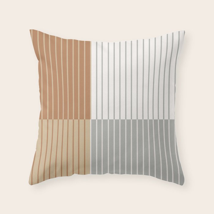 Color Block Line Abstract LXXVI Throw Pillow Gallery Image 6