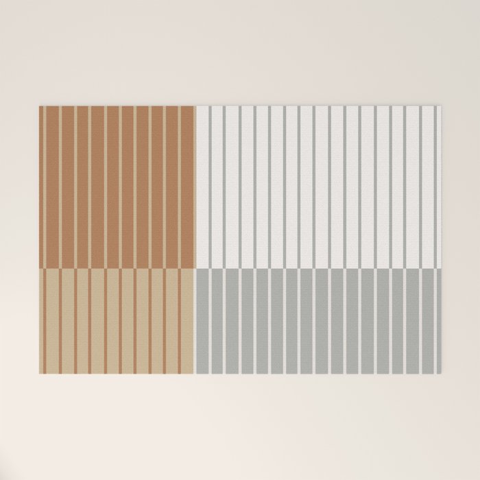 Color Block Line Abstract LXXVI Welcome Mat Gallery Image 1