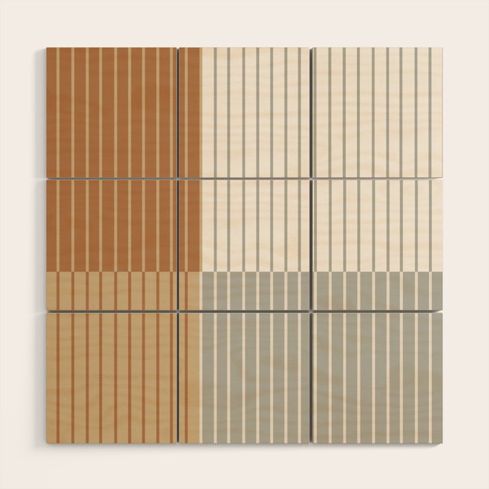 Color Block Line Abstract LXXVI Wood Wall Art Gallery Image 1