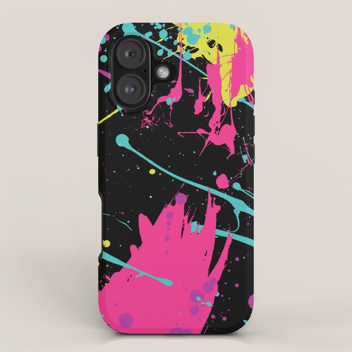 Splatter Paint Black iPhone Case Gallery Image 1