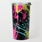 Splatter Paint Black Travel Mug Gallery Image 2