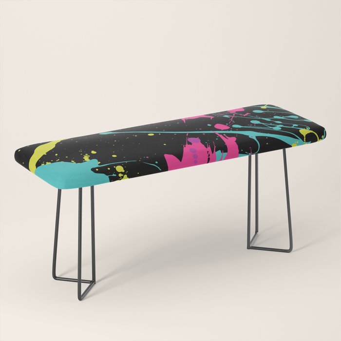 Splatter Paint Black Bench Gallery Image 1