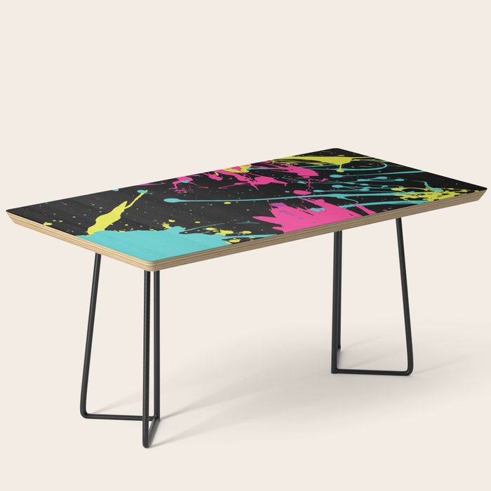Splatter Paint Black Coffee Table Gallery Image 1