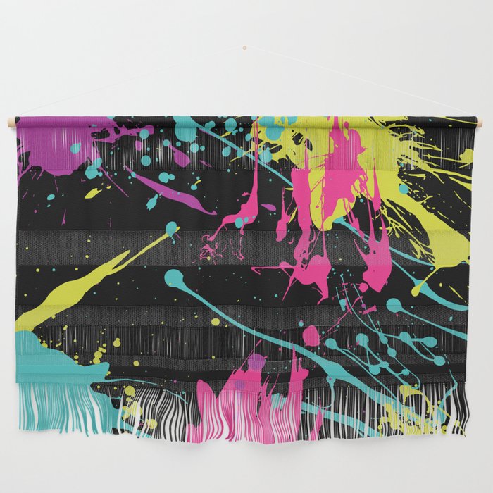 Splatter Paint Black Wall Hanging Gallery Image 1