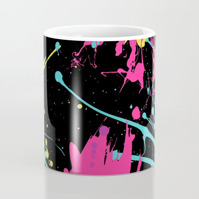 Splatter Paint Black Coffee Mug Gallery Image 4