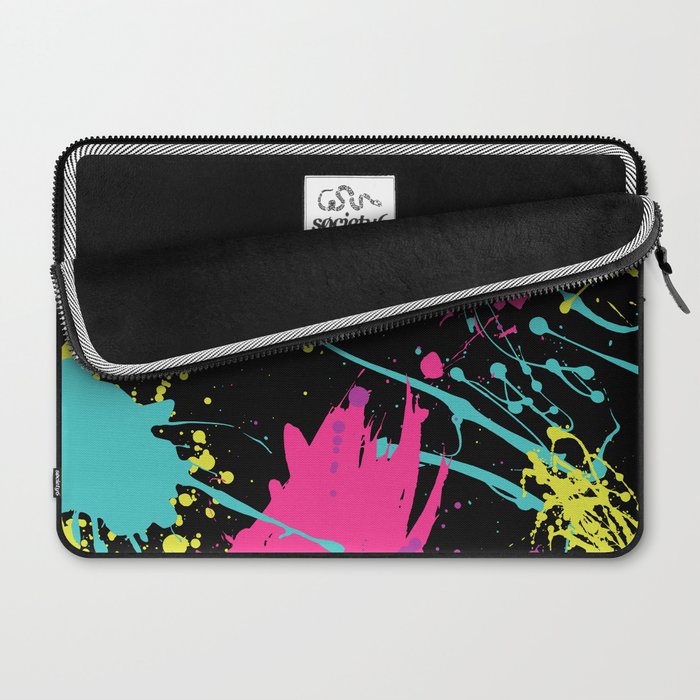 Splatter Paint Black Laptop Sleeve Gallery Image 2