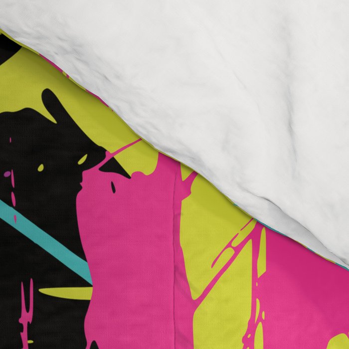 Splatter Paint Black Comforter Gallery Image 4