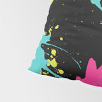 Splatter Paint Black Pillow Sham Gallery Image 4