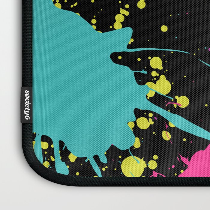 Splatter Paint Black Laptop Sleeve Gallery Image 3