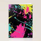 Splatter Paint Black Stationery Card Gallery Image 2