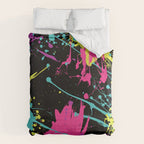 Splatter Paint Black Duvet Cover Gallery Image 6