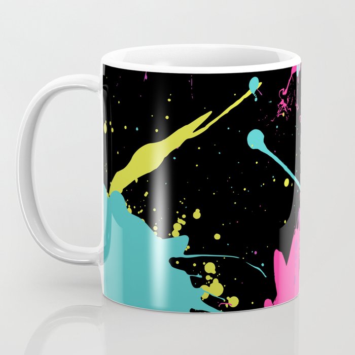 Splatter Paint Black Coffee Mug Gallery Image 3