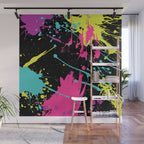 Splatter Paint Black Wall Mural Gallery Image 1