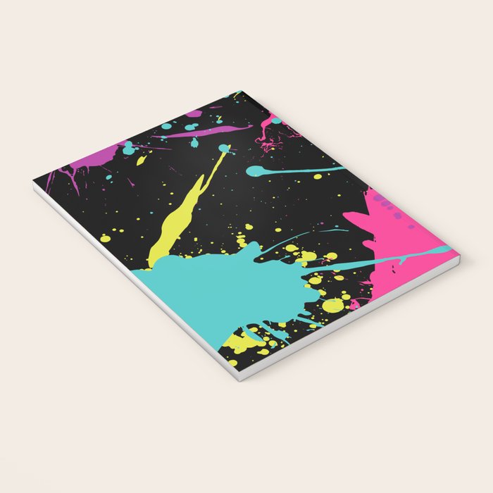 Splatter Paint Black Notebook Gallery Image 3