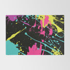 Splatter Paint Black Rug Gallery Image 2